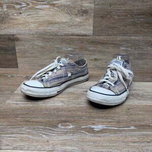 Converse All Star Plaid Textile Sneakers Women's Size 8